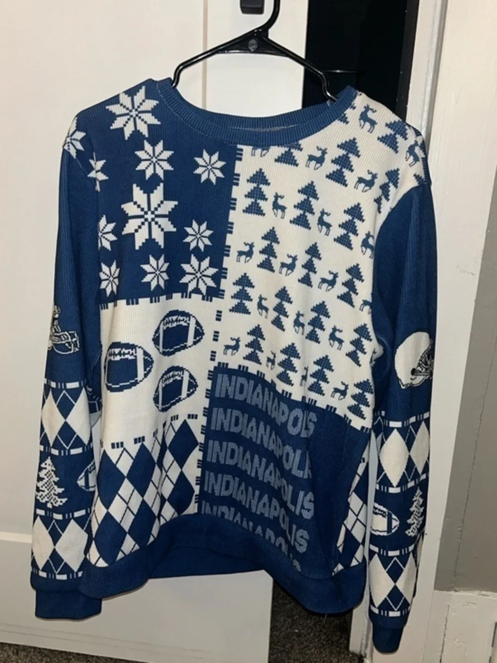 Indianapolis Colts Christmas Sweater- Large